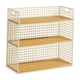 thumbnail image 1 of Estante organizador de escritorio de madera de 3 capas para oficina, estudio y escritorio. Blanco S, 1 of 8