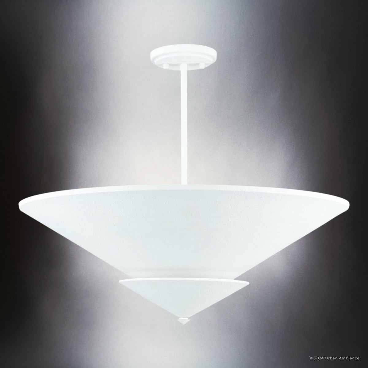 Luxury Modern Ceiling Light, White Plaster, UHP5050