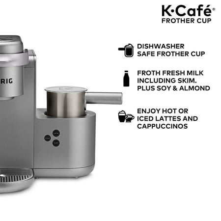 K-Café Milk Frother Cup for Keurig K-Café Coffee Makers - Nickel