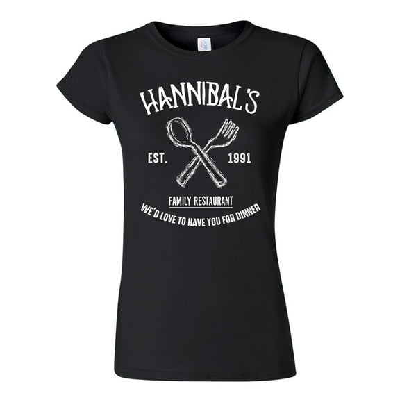 Junior Hannibals Family Restaurant Love To Have You For Dinner Funny DT T-Shirt Tee