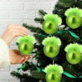 thumbnail image 4 of Kbndieu Lime Green Furry Christmas Ball Ornaments for Tree 12Pcs 3.14" Christmas Hanging Decorations Ornaments Shatterproof Green Christmas Tree Balls for Christmas Party Decor, 4 of 7