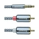 Câble Adaptateur Audio Amplificateur de Câble Tressé de 3,5 Mm à Rca, 2 Mètres Xinxinyy – image 3 sur 9