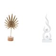 thumbnail image 1 of Escultura De Hoja De Llama, Figura De Resina De Metal, Adorno Creativo Nórdico, Estatua Abstracta En Forma De Fuego Para Mesa, Fiesta, Hogar, Patio, Oficina, Estantería, Regalo, 1 of 8