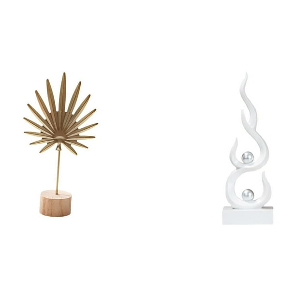 Escultura De Hoja De Llama, Figura De Resina De Metal, Adorno Creativo Nórdico, Estatua Abstracta En Forma De Fuego Para Mesa, Fiesta, Hogar, Patio, Oficina, Estantería, Regalo