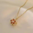 thumbnail image 6 of Light Luxury High Fashion Necklace Rotating Bauhinia Flower✨ Zircon Flower G9V3, 6 of 6