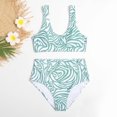 thumbnail image 2 of Traje de baño dividido para mujer a la moda, Bikini Sexy a rayas en la cintura Fridja  nalpqowj20562, 2 of 5