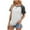 White, variant on gakvbuo Womens Tops!Womens Fashion Print Tops Short Sleeve Out Blouse Funny Round Neck T-Shirt Tops