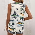 thumbnail image 4 of Bbyeadc Tank Tops for Women Hawaiian Tropical Print Square Neck Tank Sleeveless Shirt Casual Summer Beach Everyday Wear,Royal Blue (M), 4 of 4