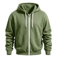 thumbnail image 2 of Thousandth Men's Zip Up Hooded Sweatshirt Lightweight Soft Fleece Top Casual Long Sleeve Hoodie with Slant Front Pockets for Daily Wear, 2 of 6