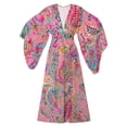 thumbnail image 5 of Puliio Womens Kimono Robes Elegant Floral Print Long Sleeve Nightgown Bathrobe Ladies Soft Comfortable Sleepwear Housecoats,Size XS, 5 of 5