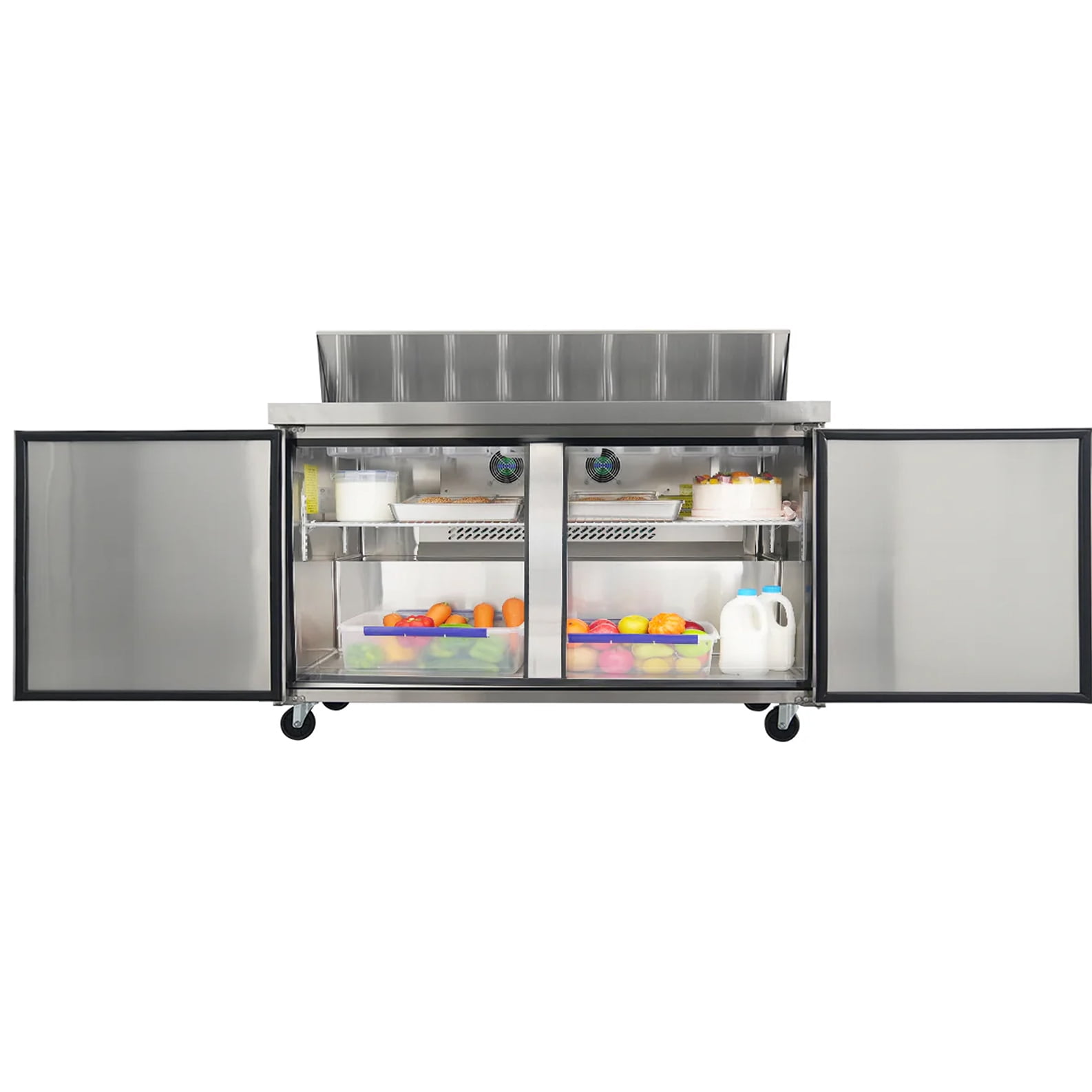 48" Commercial Sandwich Prep Table Refrigerator – 13 Cu. Ft. | ETL & NSF Certified | R290 | 115V
