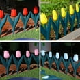 thumbnail image 4 of Interlocking Tulips Flower Design Fence Plastic Garden Fence Easy Use Stake Fence for Walkways and Yard Decoration, 4 of 18