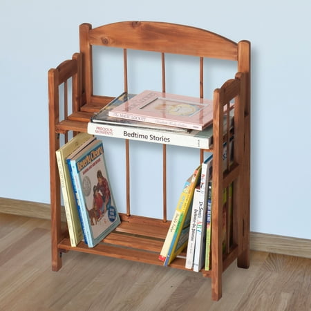 Cedar Log Bookcase - 2 Shelf Cedar Finish Bookcase by Lavish Home