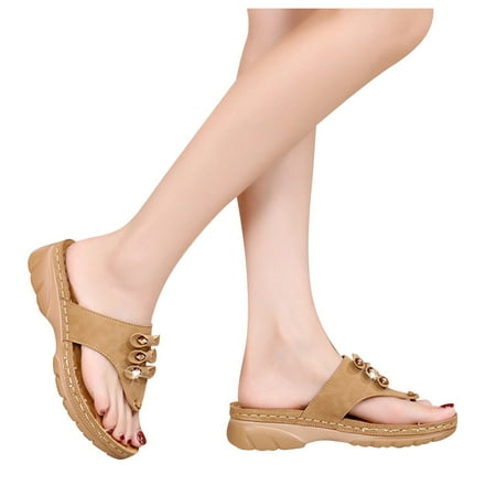 

Jungdeepe Wedge Slide Sandals Platform Sandals Wedge Sandals For Women Comfortable Dressy Shoes