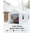 thumbnail image 2 of 2025 New 12'x20'x11' Heavy-Duty Portable Garage with Canopy Top, Front and Back Doors, Roll-Up Windows, Carport Shelter Reinforced Structure for Cars, Trucks, Boats, and Parties, 2 of 7