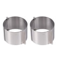 thumbnail image 1 of CIMAXIC 2pcs 6-10cm Stainless Steel Round Mousse Cutter Adjustable Mouse Cake Mold Baking Tool,2.36"X2.36"X1.97", 1 of 4