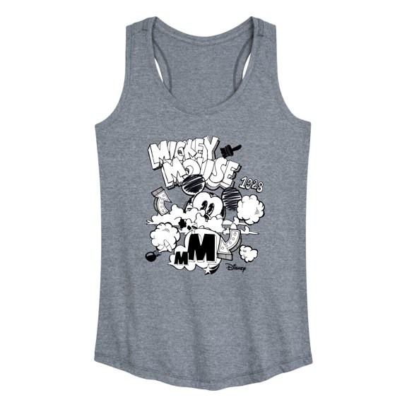 Disney - Mickey Mouse - Doodles & Clouds Sketch - Women's Racerback Tank Top
