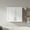 White + MDF, variant on Wall Cabinet,Arched Glass door Display Wall Mounted Cabinet, Floating Cabinet with inadjustable Shelves for Kitchen,Bathroom,Living Room