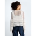 thumbnail image 3 of Scoop Women's and Women's Plus Stitch Mix Button Front Cardigan, Sizes XS-4X, 3 of 6