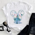 thumbnail image 3 of Camisetas informales de algodón con dibujos animados de Disney para niñas, princesas y sirenas, de Mickey Mouse, para niños, ropa de moda para niños de Disneyland, camisetas para bebés, 3 of 5