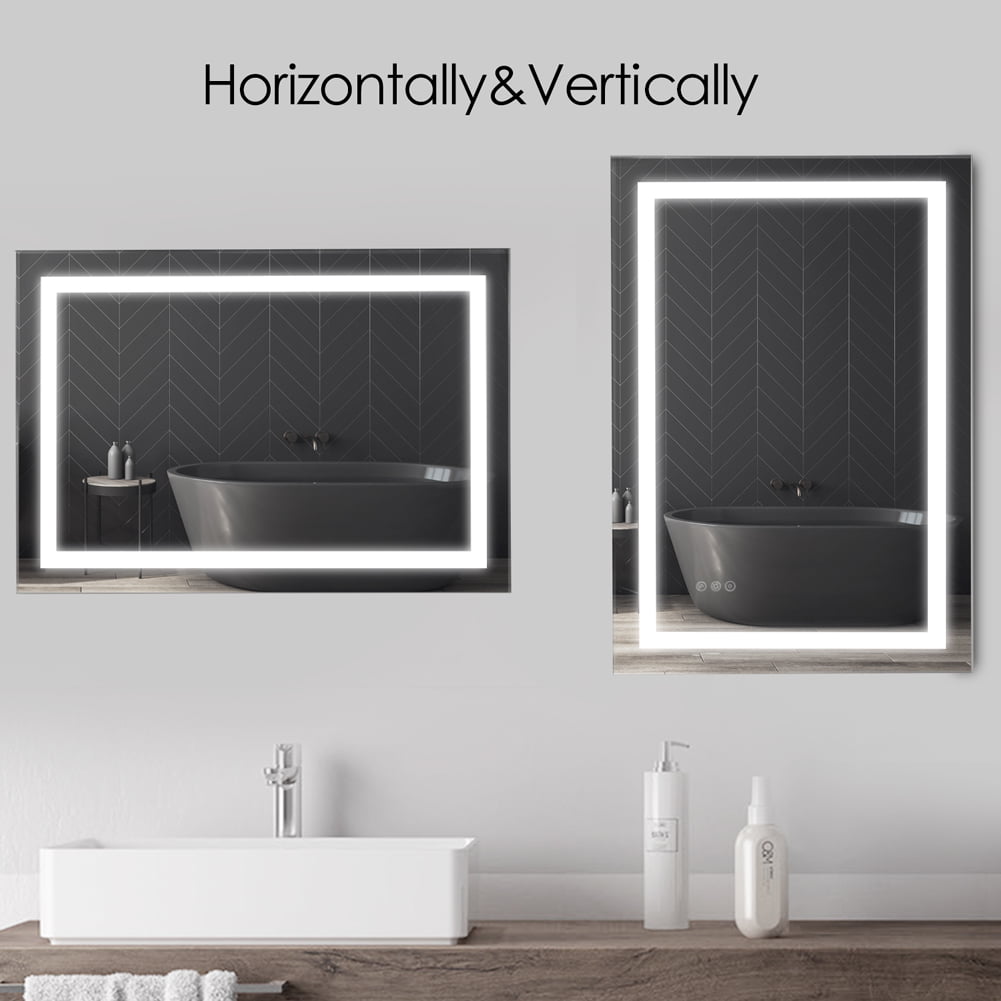 Dropship 36x24 Inches Modern Black Bathroom Mirror With Aluminum Frame  Vertical Or Horizontal Hanging Decorative Wall Mirrors For Living Room  Bedroom to Sell Online at a Lower Price