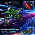thumbnail image 5 of 24V Dirt Bike,Neche 250W Electric Powered Motorcycle,Ride on Dirt Rocket with Shock Absorption Suspension for Kids Age 13+,Green, 5 of 10