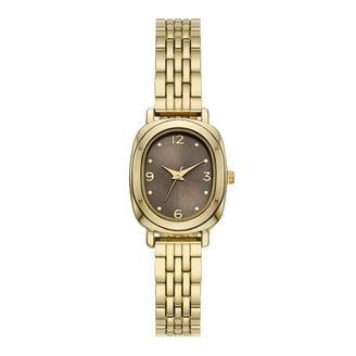Jessica Simpson Ladies 35mm Gold Tone Crystal Accent Genuine