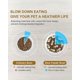 thumbnail image 3 of Raised Cat Dog Slow Feeder Bowl with Stand, Ceramic Elevated Slow Feed Cat Bowls, Pet Bowl, 3' High, 8.5' Wide, 3 of 4