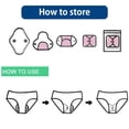 thumbnail image 4 of Ruiboury 9 Pcs Serviettes Hygiéniques Réutilisables Lavables Doublures de sous-Vêtements 4 Couches Serviettes Hygiéniques Étanches avec Sac de Rangement, 4 of 4