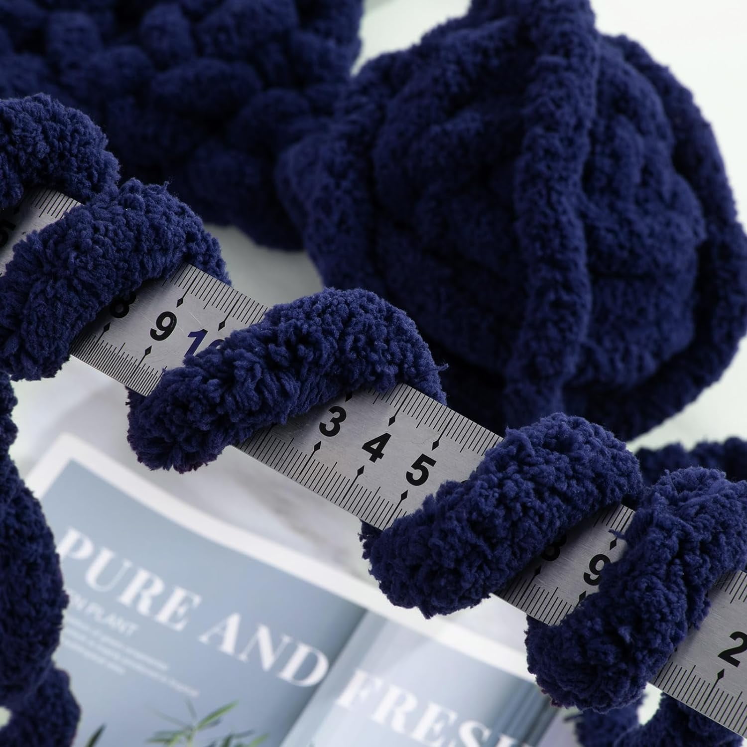 8Pcs Assorted Chunky Yarn for Crocheting,Super Bulky Large Soft Fluffy Yarn,Plush Fuzzy Yarn,Thick Chenille Yarn for Hand Knitting/Arm Knitting(27yds,8 oz Each Skein)