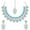 Firozi/Aqua, variant on Women's Indian Bollywood Stlye Wedding Silver Plated Jewelry Crystals American Diamonds Alloy Necklace Set with Earrings