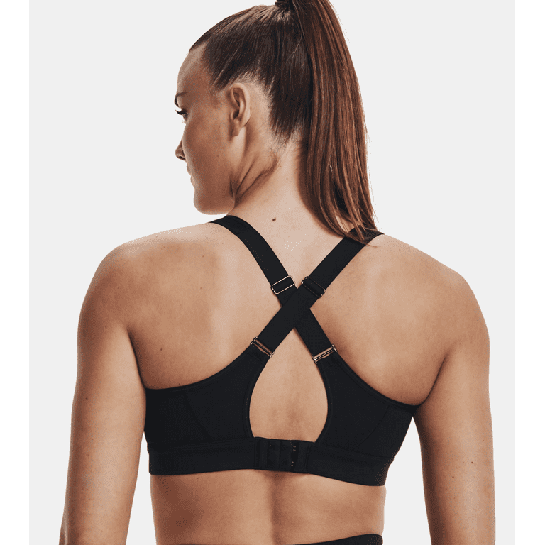 UNDER ARMOUR Intimates Black Logo Accent Solid Everyday Sports Bra Size: L  