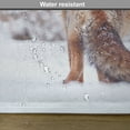 thumbnail image 6 of Ambesonne Fox Place Mats Set of 4, Snowy Country Furry Animal, Standard Size, Redwood Brown White, 6 of 6