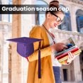 thumbnail image 3 of CSChome Bachelor Cap Unisex Graduation Hat - Tassel Pendant Solid Color Classic Flat Top, 3 of 7