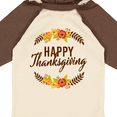 thumbnail image 4 of Inktastic Happy Thanksgiving with Fall Floral Boys or Girls Long Sleeve Baby Bodysuit, 4 of 5