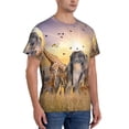 thumbnail image 2 of Bixox Men's Vintage Wildlife Protection Printed Short Sleeve Skinny Athletic T-Shirt, 2 of 6