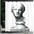 thumbnail image 4 of Ambesonne Antique Shower Curtain, Woman Head Art, 69"Wx70"L, Charcoal Grey and White, 4 of 5