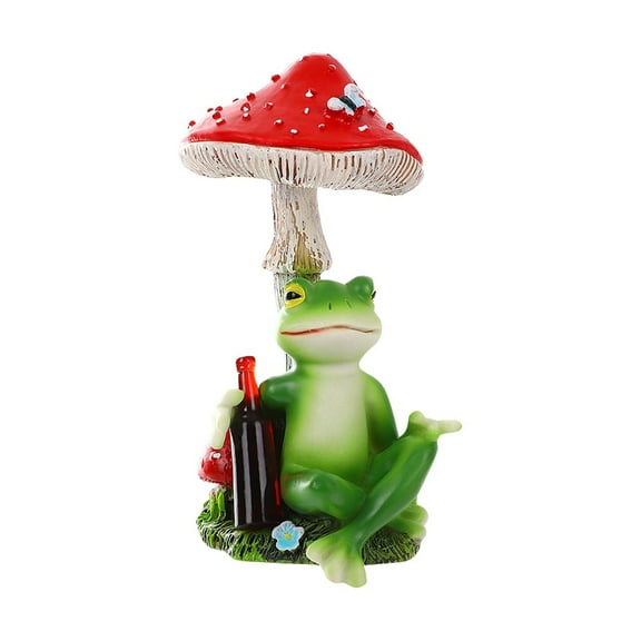 Resin Frog Statue - Miniature Garden Decor For Fairy Gardens, Aquarium Landscaping & Terrariums | Realistic Pond Figure With Waterproof Design