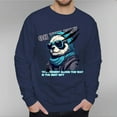 thumbnail image 4 of Men's 330g 100% Cotton Panda Pattern Dropped Shoulder Crew Neck Sweatshirt, 4 of 15