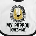 thumbnail image 4 of Inktastic My Pappou Loves Me Grandson Lion Boys Baby Bib, 4 of 4