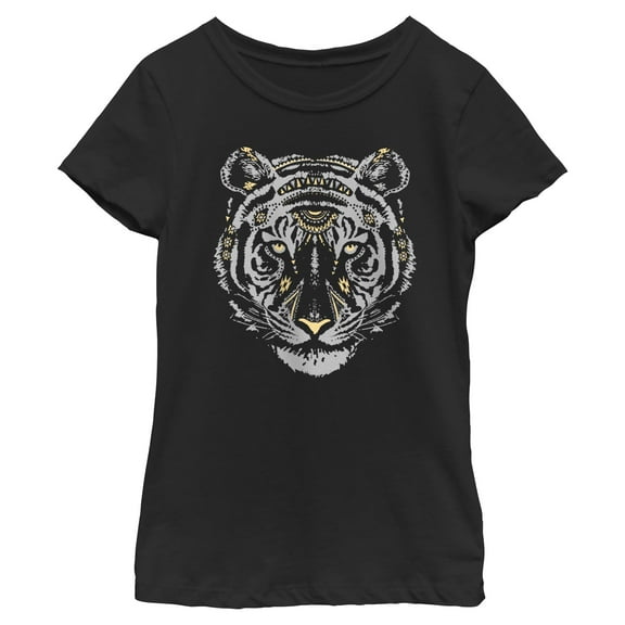 Girl's Lost Gods Tribal Tiger Graphic T-Shirt