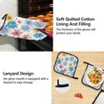 thumbnail image 4 of Fresh Colorful Flowers Apron Set with Oven Mitts Pot Holders Set of 5 Kitchen Stuff Accessories, 4 of 6