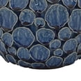 thumbnail image 4 of Jarrón Benzara Remus de Cerámica Esmaltada Azul con Relieve de Piedras, 4 of 5