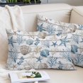 thumbnail image 2 of Ocean Coastal Throw Pillow Cover 24 x 36 Inch Decorative Pillow Cover Ocean Nautical Coral Shells Wooden Grain Lumbar Pillowcase Seasonal Rectangle Cushion Case for Couch Sofa Bed Living Room, 2 of 9