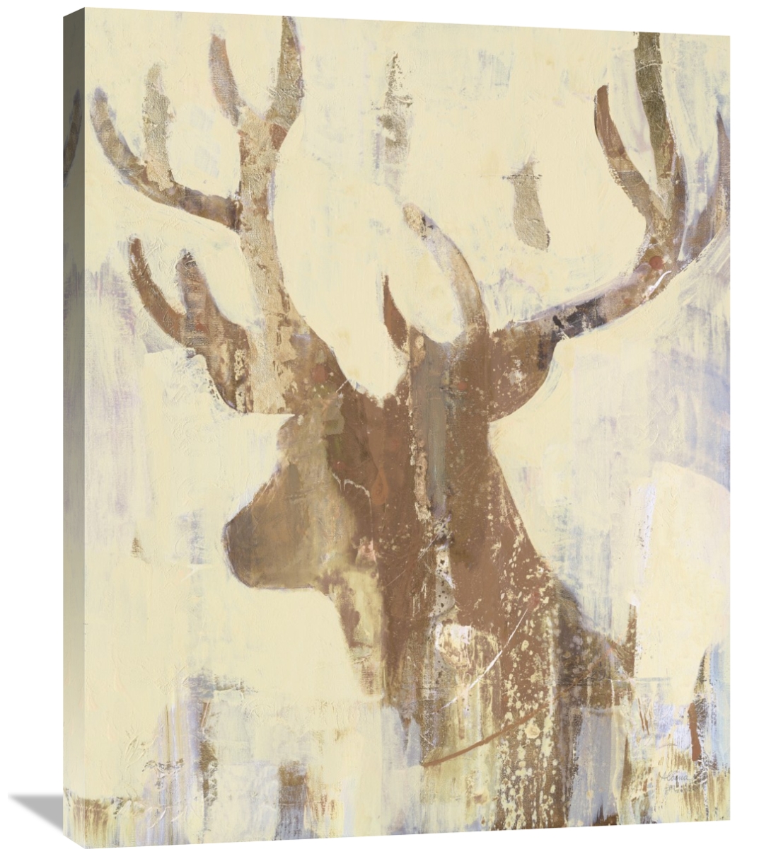 Global Gallery Albena Hristova 'Golden Antlers II Neutral Grey' Canvas ...