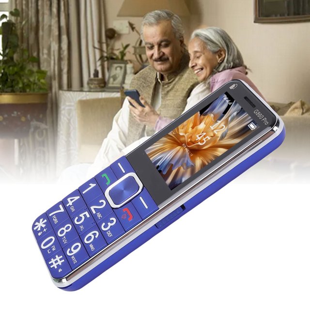 GSM Dual SIM Desbloqueado Ambos Botones Teléfono, Pantalla De 2.4 '', Batería De 6800 MAh, Linterna LED, Radio FM, Teléfono Senior Con Botones Extra Grandes