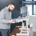 thumbnail image 5 of VIVO White Dry Erase Height Adjustable 36" Standing Desk Monitor Riser, 5 of 9