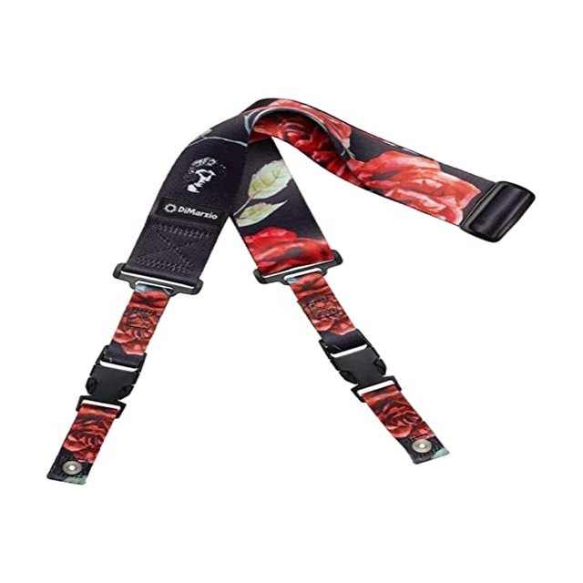 DiMarzio Polyphia ClipLock Strap - Rose on Black