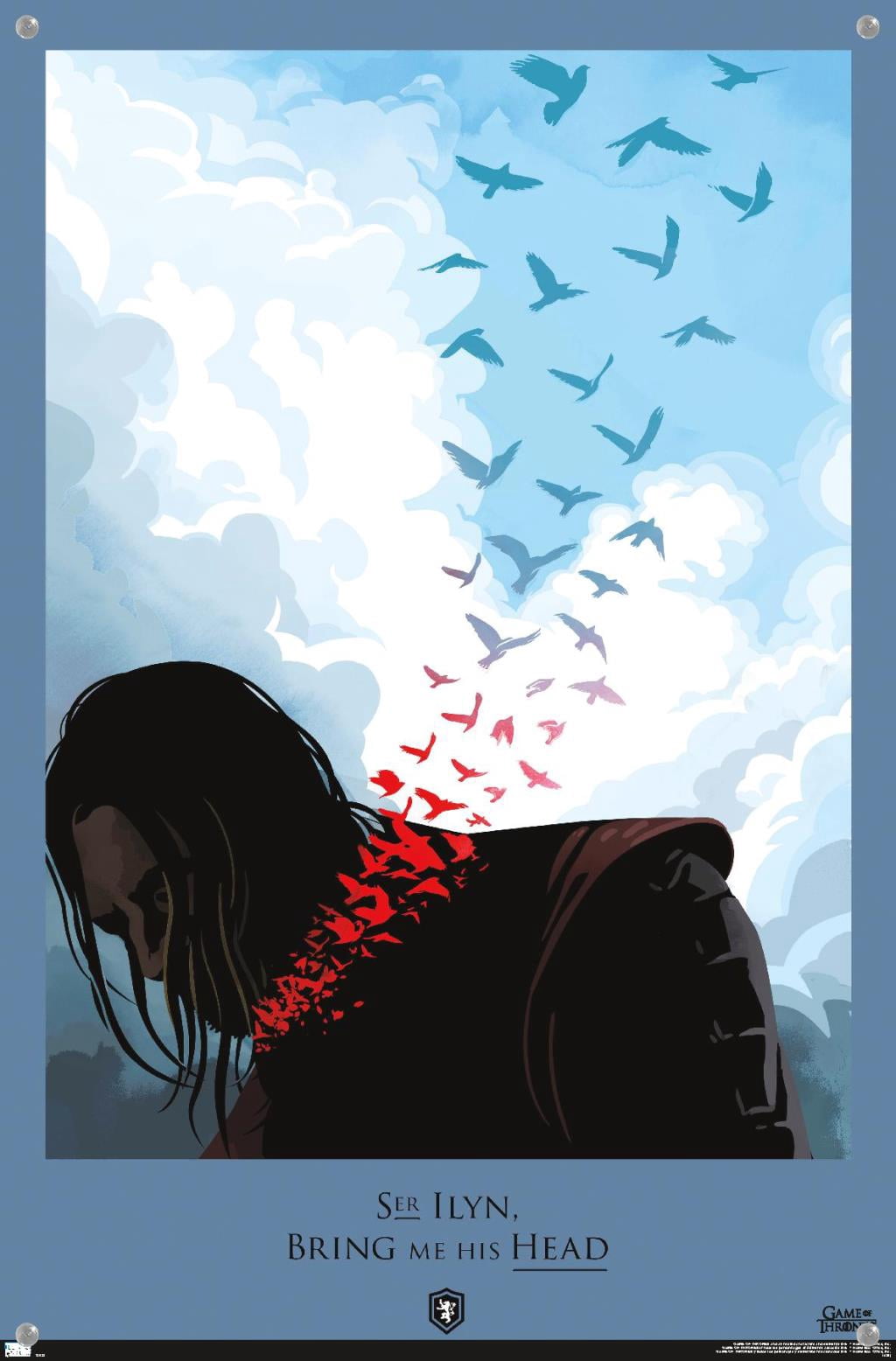 Game of Thrones - Head Wall Poster with Pushpins, 14.725" x 22.375"
