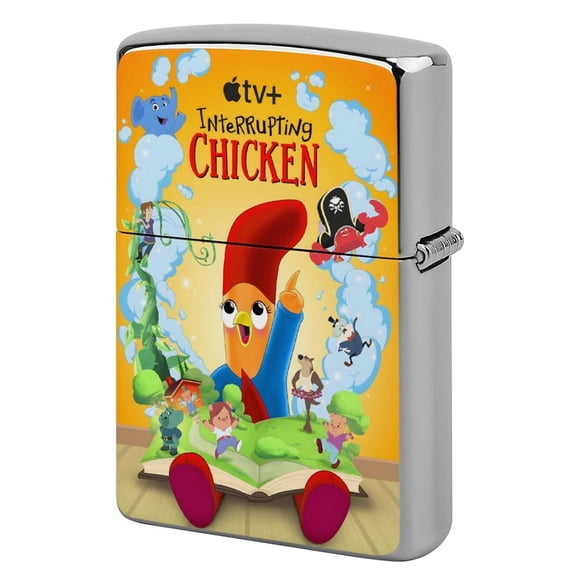 Pollo interrumpidor-theme Copper Metal Lighter Shell, Premium Replacement Refillable Lighter Case with Durable Metal Construction, Compatible with Zippo and Most Standard Lighter Models